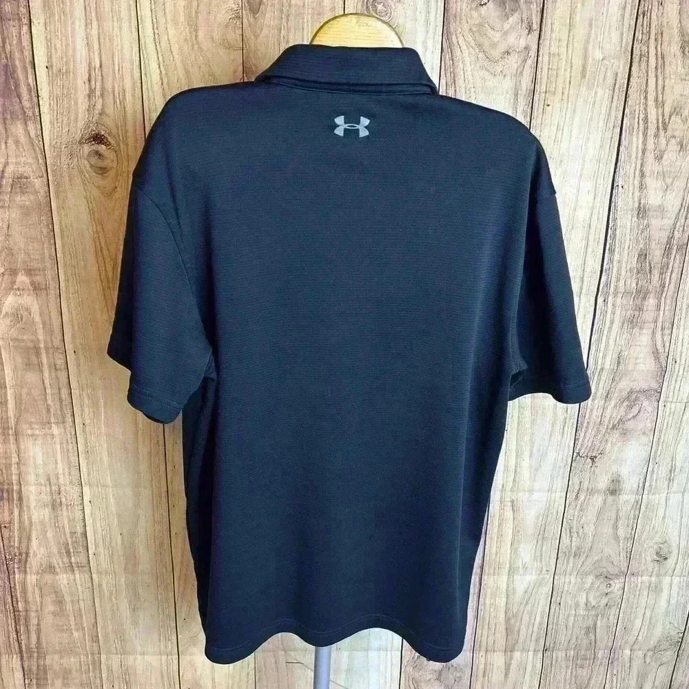 *Under Armour Men’s Black Polo Shirt Loose Fit Size M
